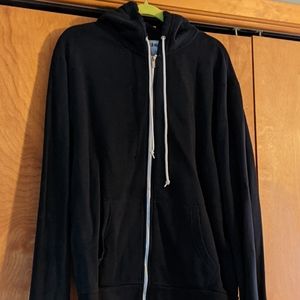 Men's black sweatshirt hooded